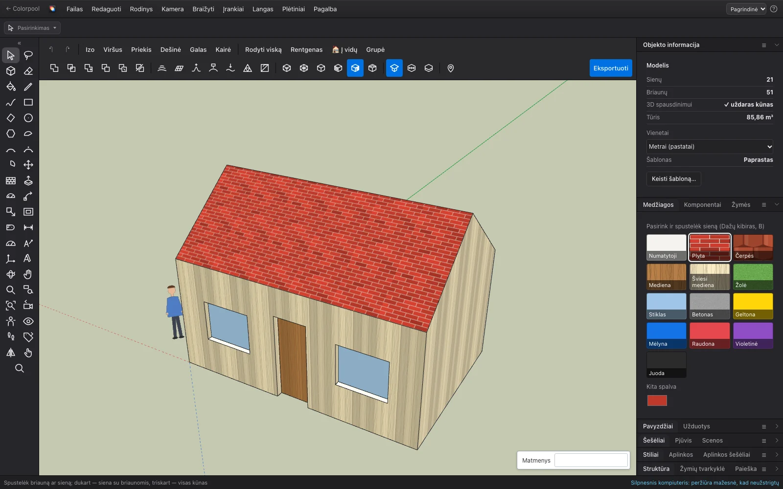 Colorpool Model with an example open